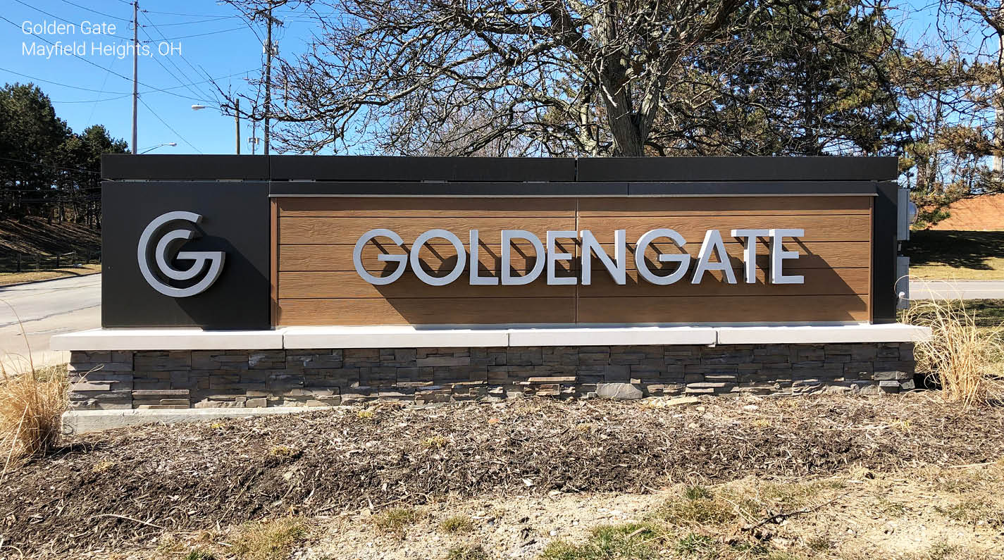 Golden Gate Shopping Plaza Branding and Signage, Mayfield Heights, Ohio