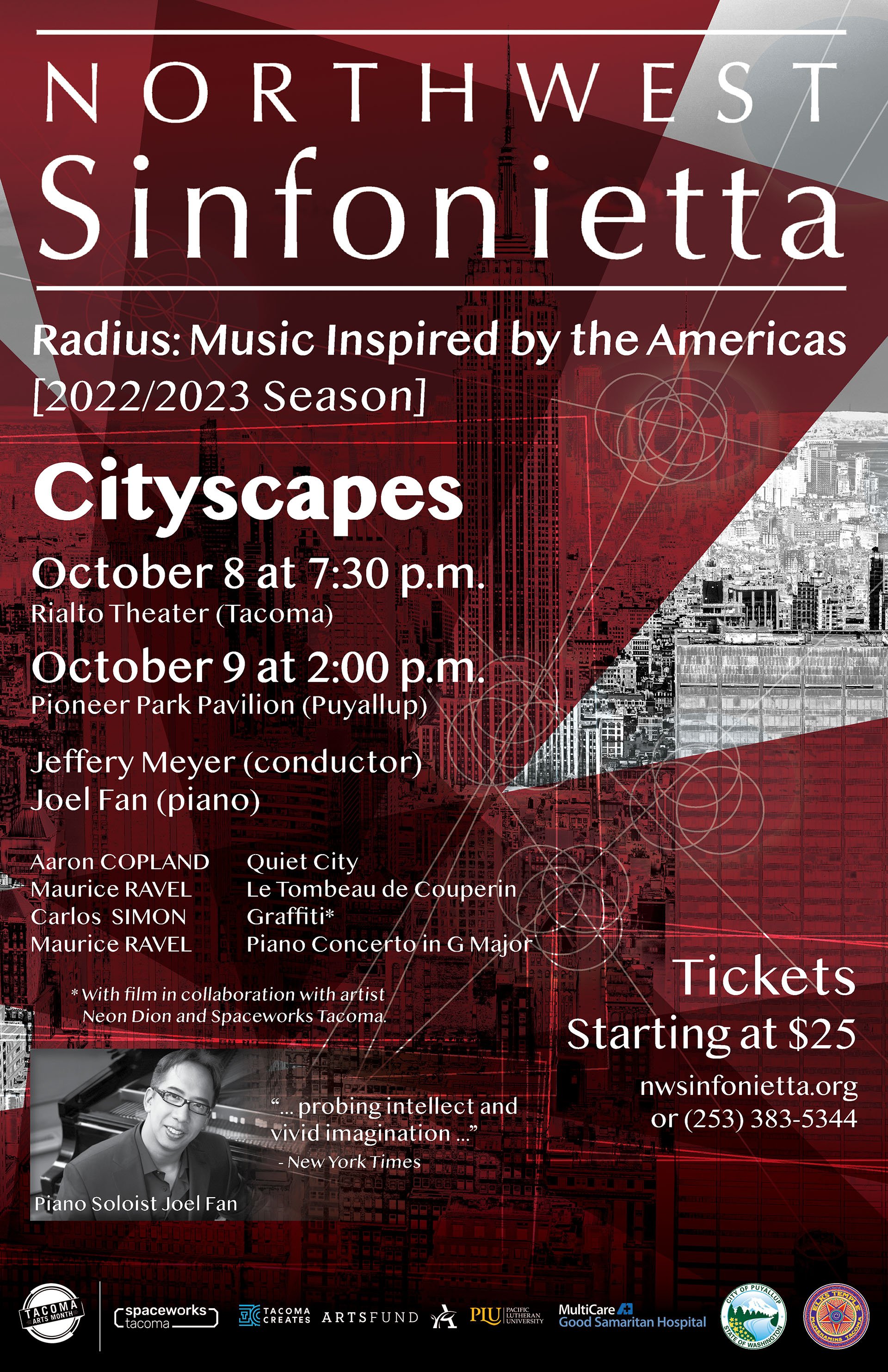 Northwest Sinfonietta "Cityscapes" poster (11x17)