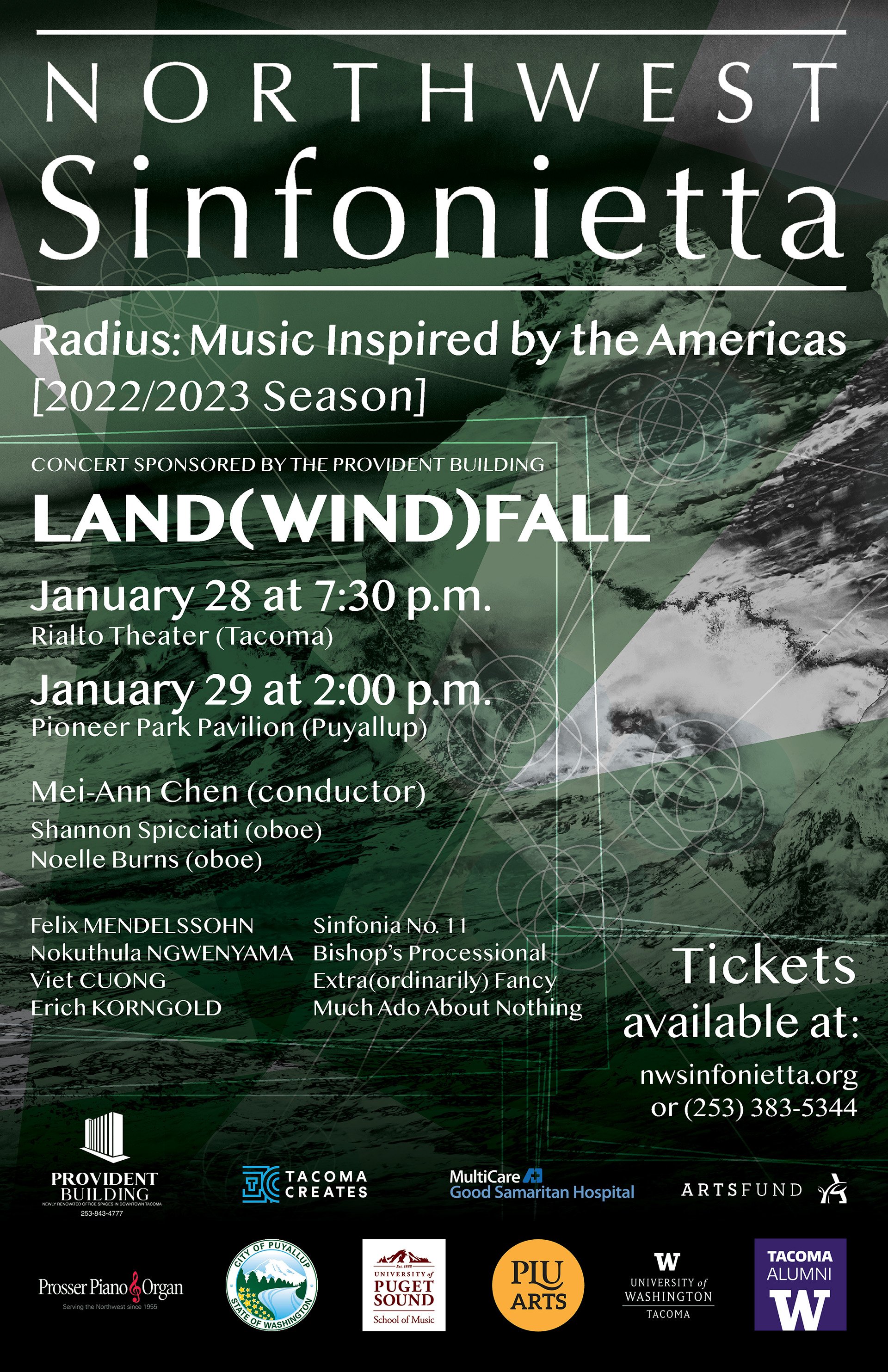 Northwest Sinfonietta / Land(Wind)Fall / 11x17