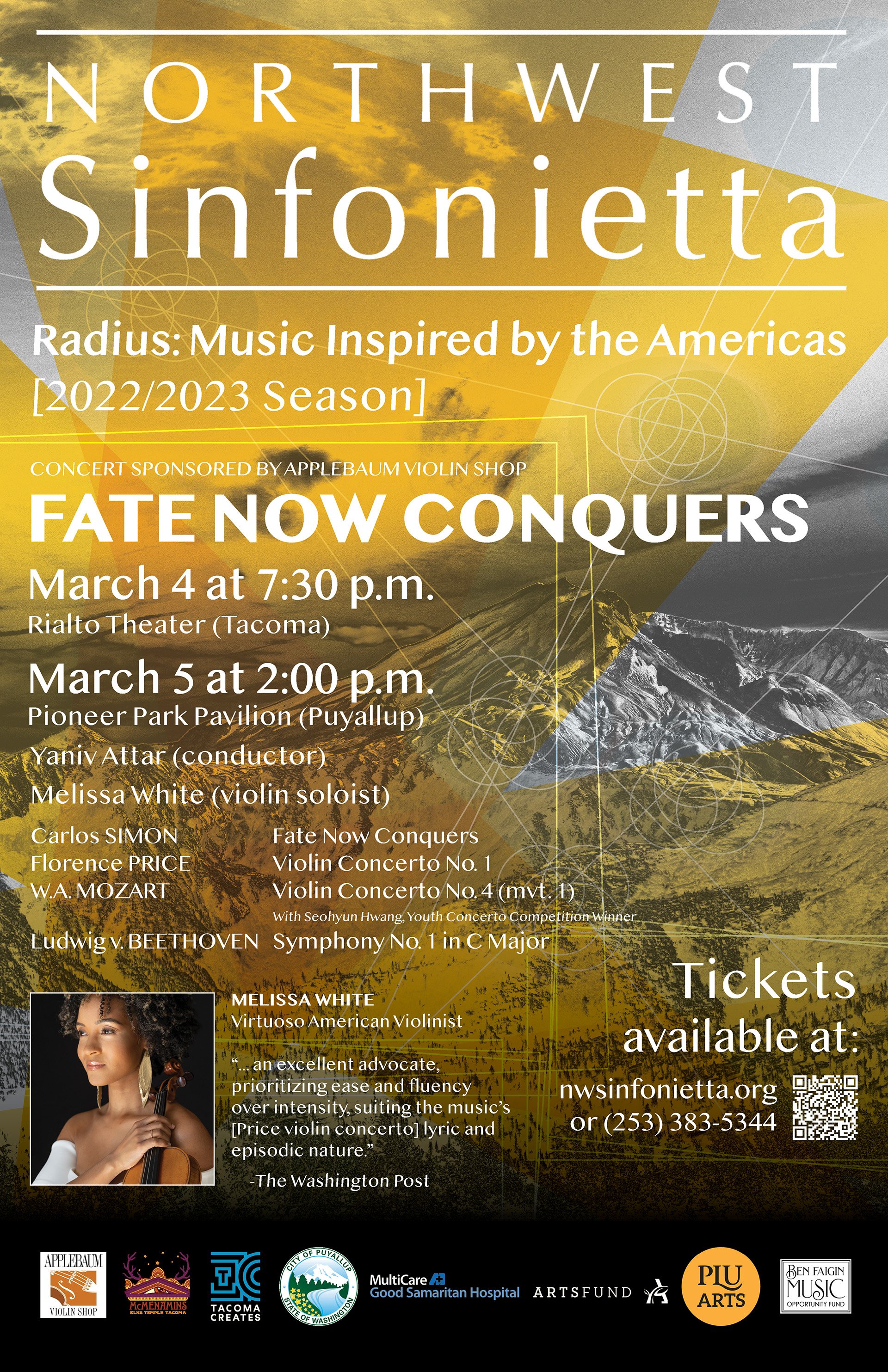 Northwest Sinfonietta / Fate Now Conquers / 11x17