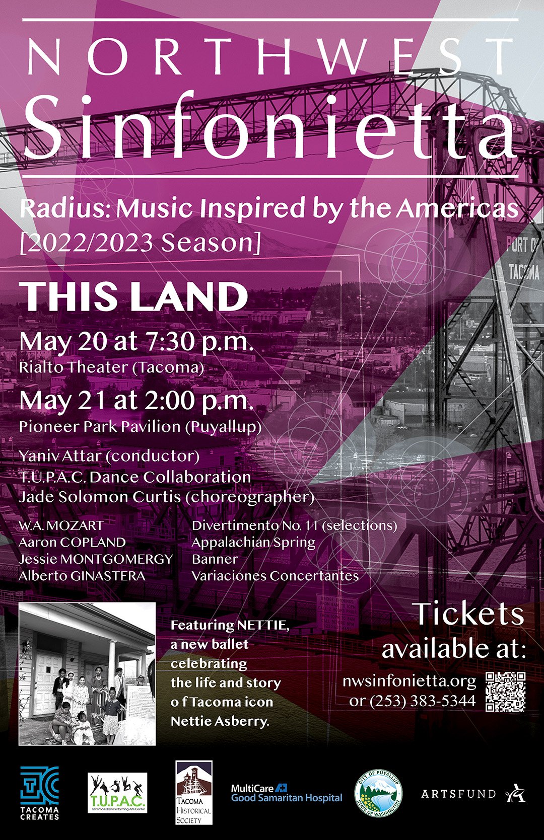 Northwest Sinfonietta May 2023 “This Land” poster