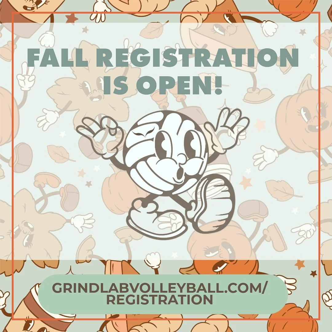 We still have two weeks left of summer, but fall is creeping up! Register before 8/17 and get $50 off with code EARLYBIRD!
#thegrindlab #stayonyourgrind #allthefallthings🍁🍂 #beachvolleyball #sand #clubvolleyball #dfw #gameon #fortworth #txvolleyba