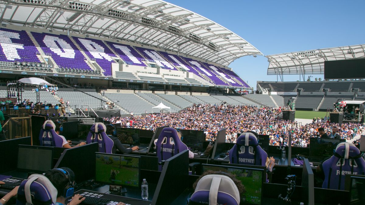 Fortnite Pro-Am tournament at the Banc of California Stadium, Los Angeles