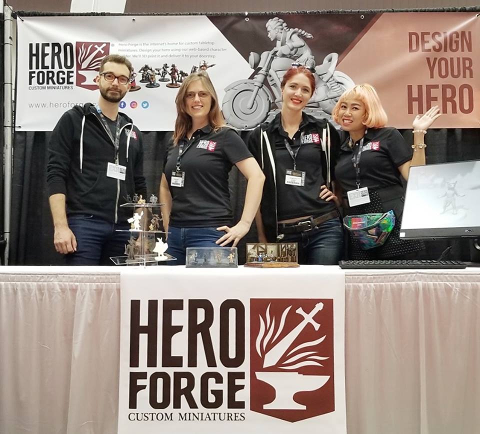 Hero Forge Miniatures booth at GenCon, Indianapolis