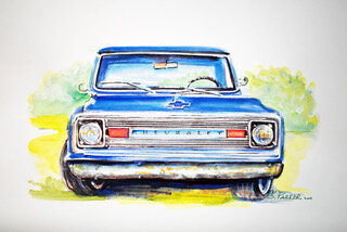 Blue Chevy PRINT