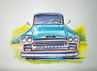 Turquoise Chevy PRINT