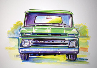 Green Chevy PRINT