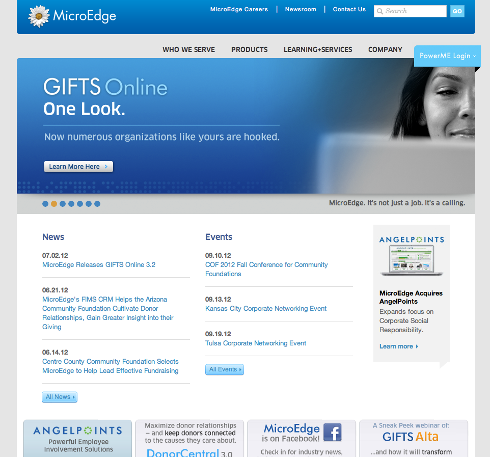 MicroEdge: Website redesign