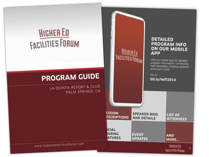 Influence Group:  Event brochure design