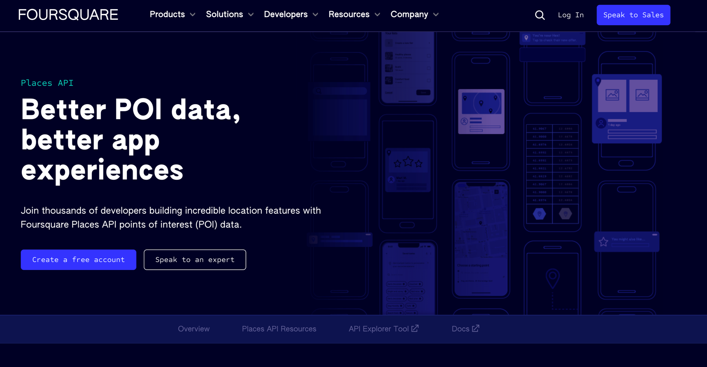 Foursquare: Website illustrations
