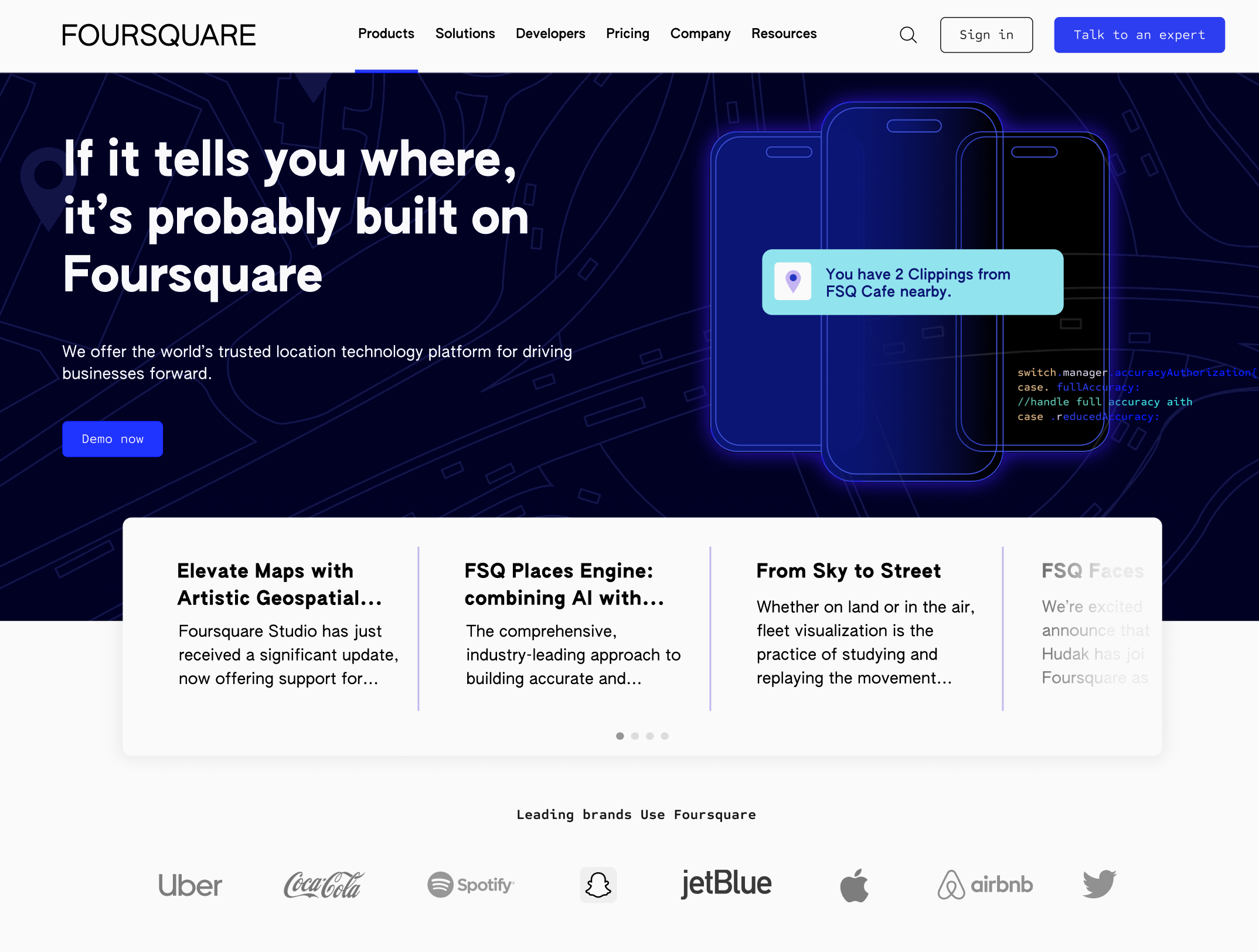 Foursquare: Website Redesign