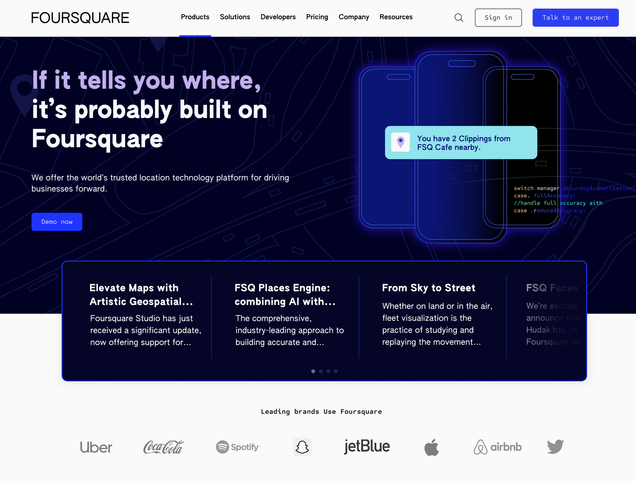 Foursquare: Website Redesign