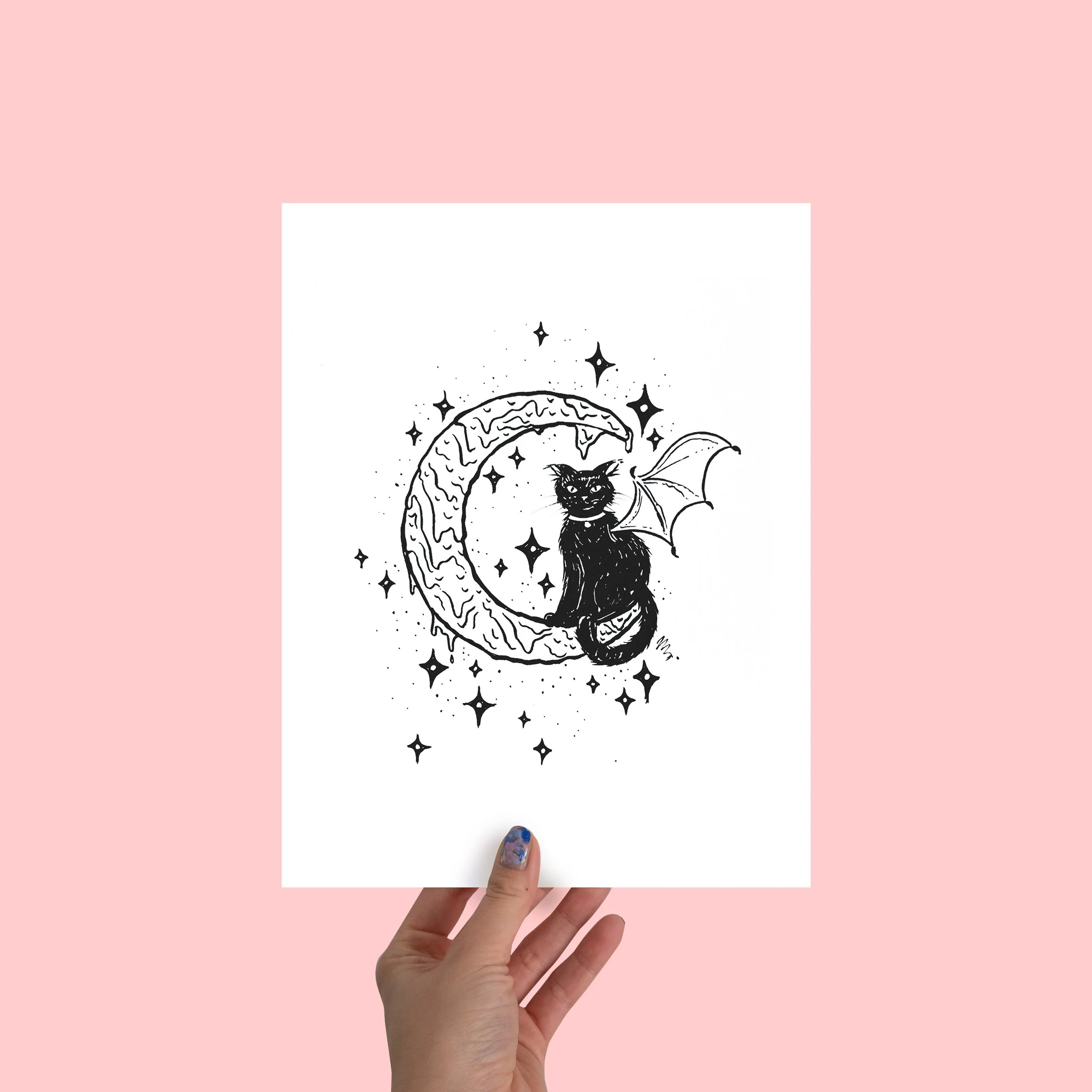 Cat Bat Print - 8.5 x 11