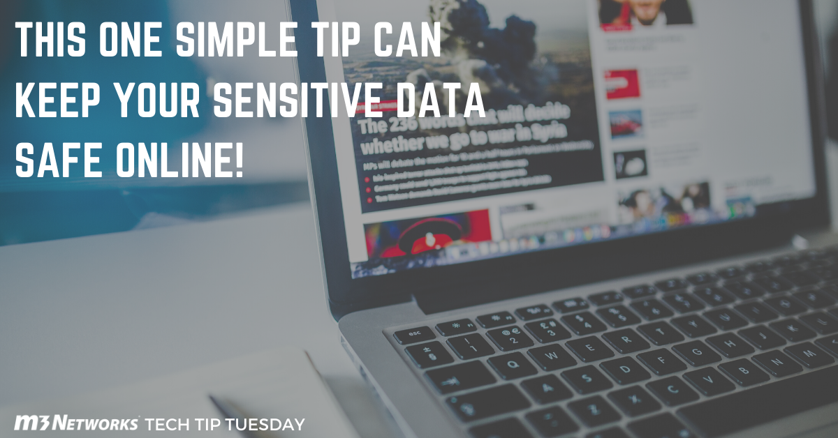 It might seem simple- but do this one tip to protect your data!