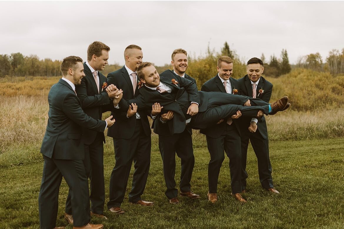 A groom and his best guys full of smiles and celebration for his big day!
 
📸 @_caitmathis_
