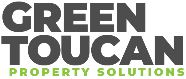 Logo of Green Toucan Property Solutions with black and green text.