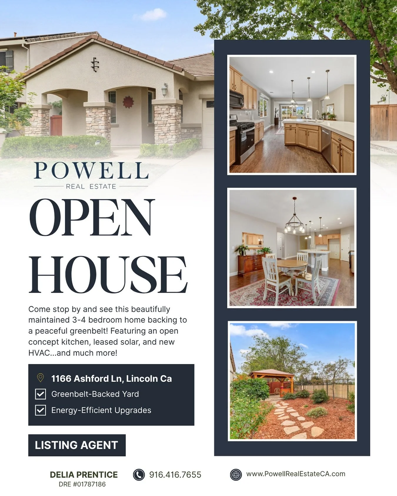 ✨ Open House Weekend in Lincoln! ✨
Come tour this beautifully maintained 3–4 bedroom home backing to a peaceful greenbelt! Featuring an open-concept kitchen, leased solar, and new HVAC.
📍 1166 Ashford Ln, Lincoln
Offered at $575,000
3–4