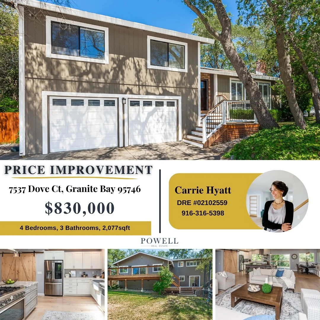 Looking for Granite Bay living near the lake? This beautifully updated 4-bedroom home is now offered at $830,000! 
Enjoy a chef’s kitchen, remodeled living space, generous natural light, oversized decks, and a private lot at the end of a quiet