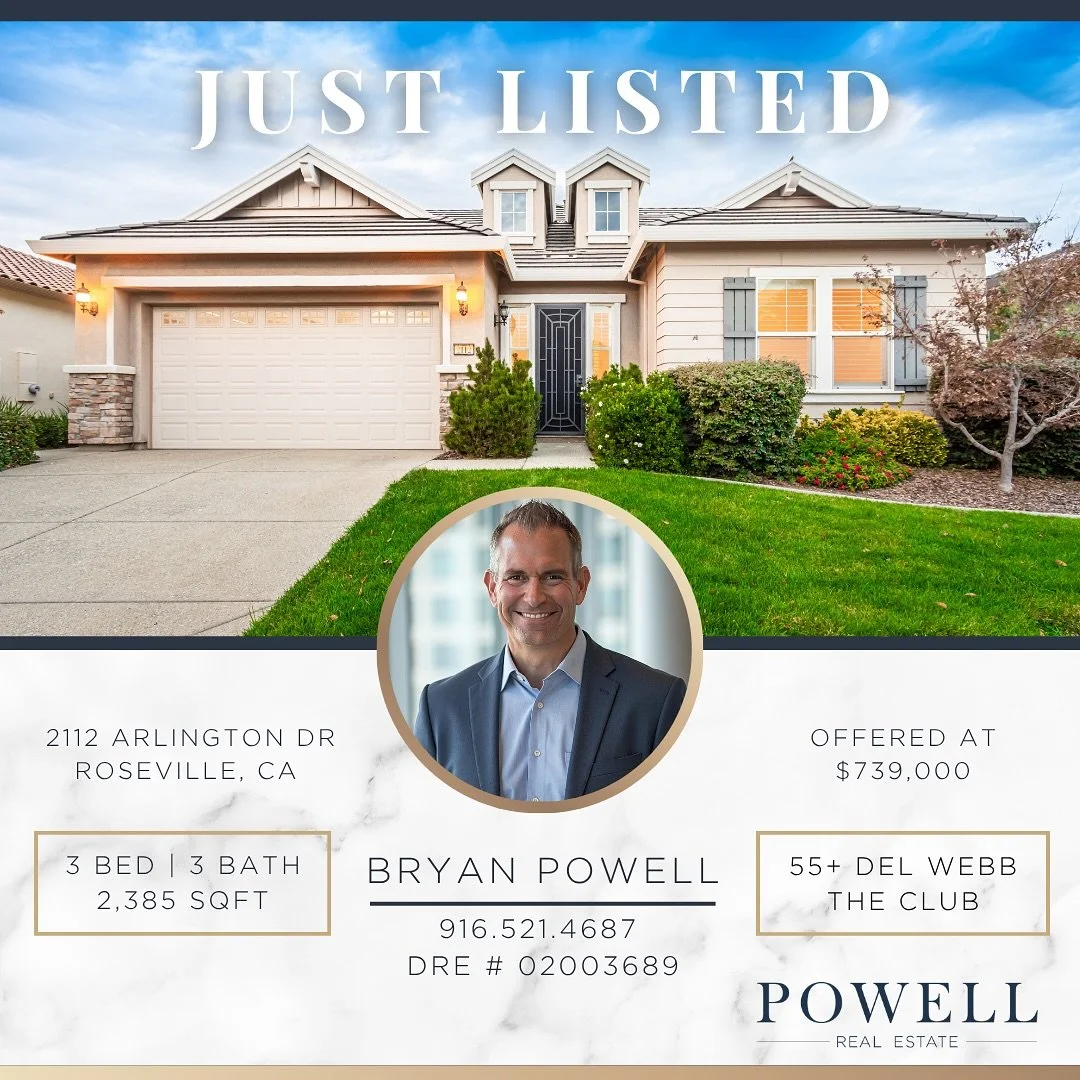 JUST LISTED in Roseville&rsquo;s highly sought-after Del Webb 55+ community ✨

This beautifully maintained single-story offers 3 beds, 3 baths, 2,385 sqft and a serene backyard with a tranquil water feature.

📍 2112 Arlington Dr, Roseville, CA | Off