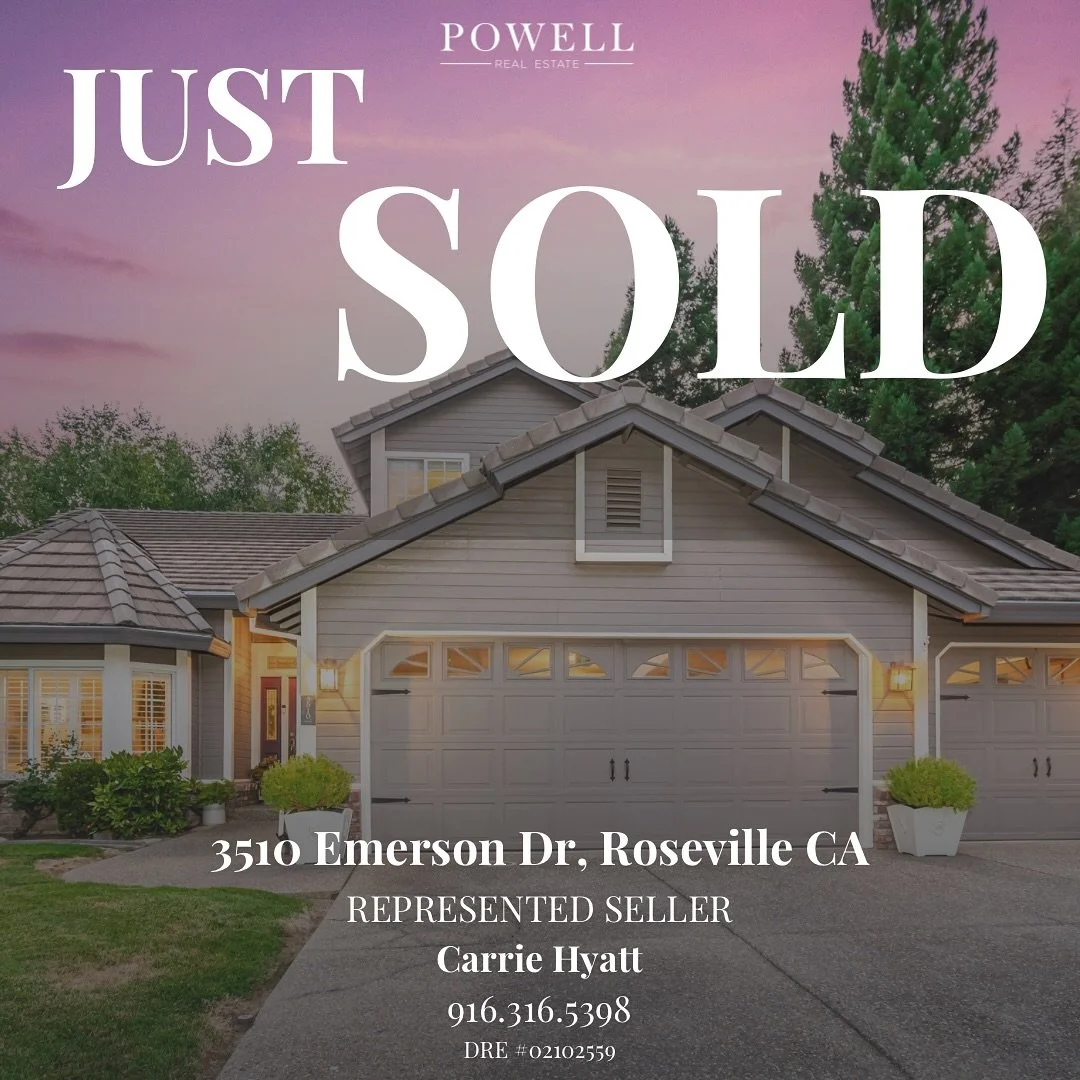 JUST SOLD 🏡

Congratulations to our sellers on the sale of 3510 Emerson Dr, Roseville CA. Wishing them the very best in their next chapter!

Represented Seller: 
Carrie Hyatt | @carriehyatt 
916.316.5398 | DRE #02102559

#thepowellway #powellrealtor