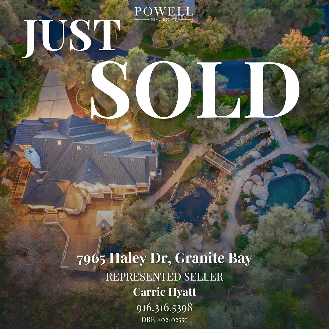 SOLD in Granite Bay!

This exceptional Haley Drive estate is officially sold at $1,649,000. Congratulations to our sellers on a beautiful result! 

Listing Agent :
Carrie Hyatt | @carriehyatt 
916.316.5398 | DRE #02049759 

#powellrealestate #powellr