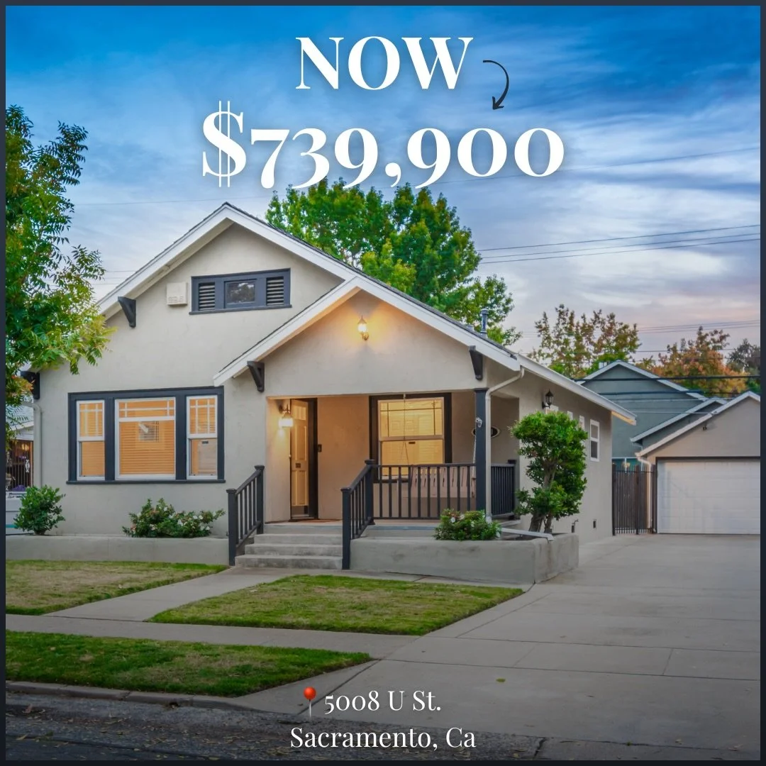 ✨Now offered at $739,900✨

📍5008 U St, Sacramento, CA 95817
3 bedrooms | 2 bathrooms | 1,168 square feet

Charming Craftsman character meets thoughtful modern updates, featuring a spacious living and dining area, a primary en suite, and a rare finis