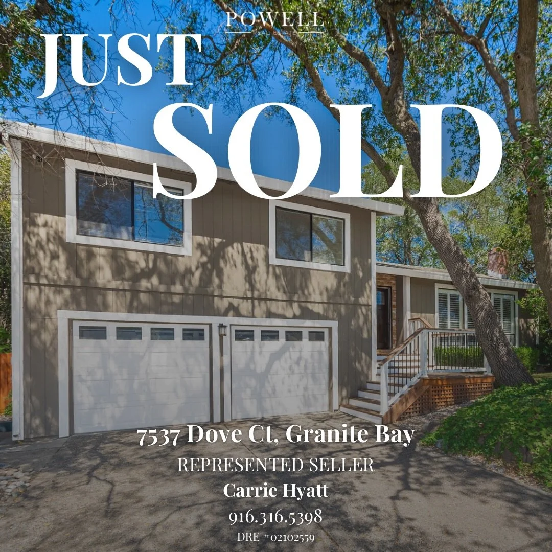 Just Sold ✨

📍7537 Dove Ct | Granite Bay

A beautifully updated home in one of Granite Bay&rsquo;s most sought after neighborhoods!

Represented Seller
Carrie Hyatt | @carriehyatt 
916.316.5398 | DRE #02102559

#powellrealestate #powellrealtor #Just