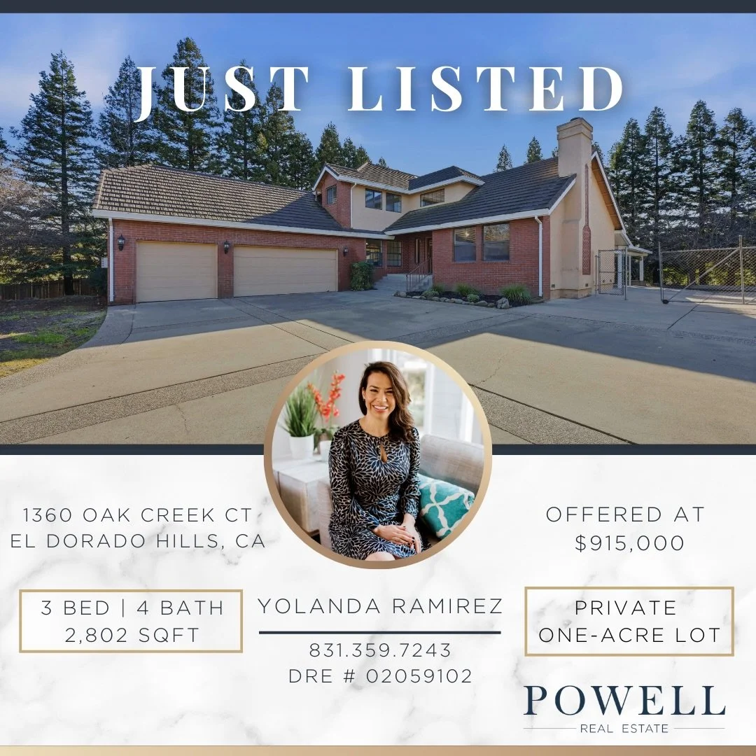 ✨ JUST LISTED ✨

📍1360 Oak Creek Ct | El Dorado Hills
3 Beds | 4 Baths | 2,802 Sq Ft | 1-Acre Lot

&bull; Offered at $915,000

This stunning home offers space, privacy, and beautiful natural surroundings. From the open living areas to the expansive 