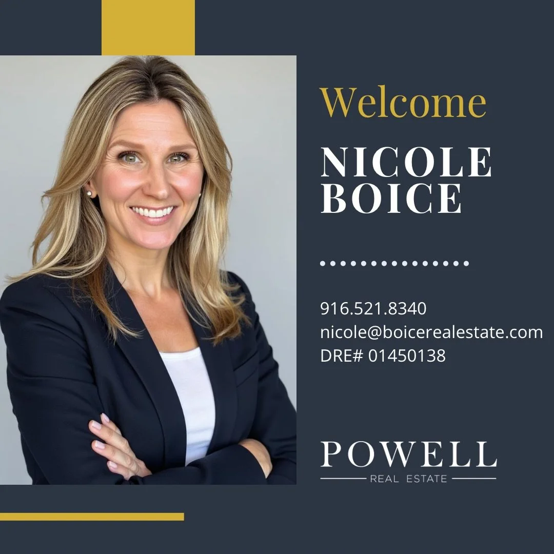 We are thrilled to announce that Nicole Boice has joined the Powell Real Estate team! ✨

Nicole is a Granite Bay insider who brings expert local market knowledge and strong negotiation skills to every transaction. She is a dedicated advocate for her 