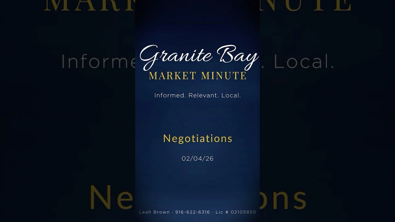 Granite Bay Market Minute | Negotiations Are Back — Feb 4, 2026