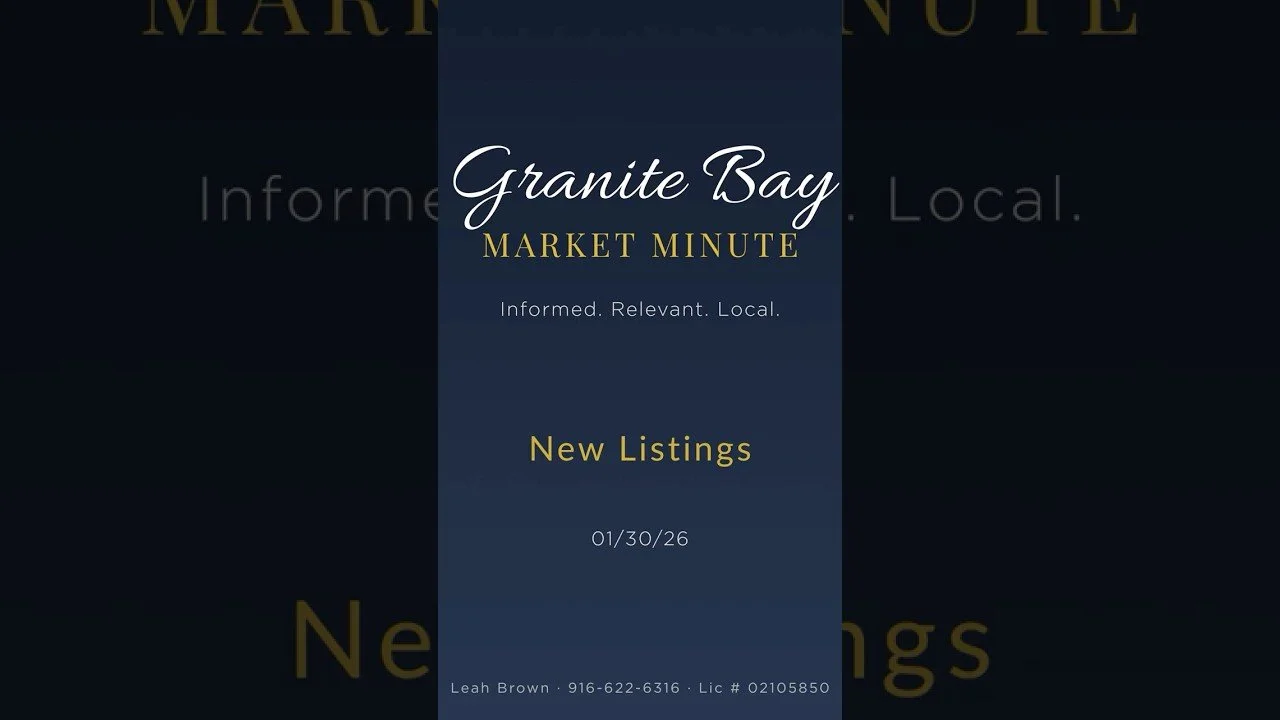 Granite Bay Market Minute | New Listings: Los Lagos &amp; New Construction — Jan 30, 2026