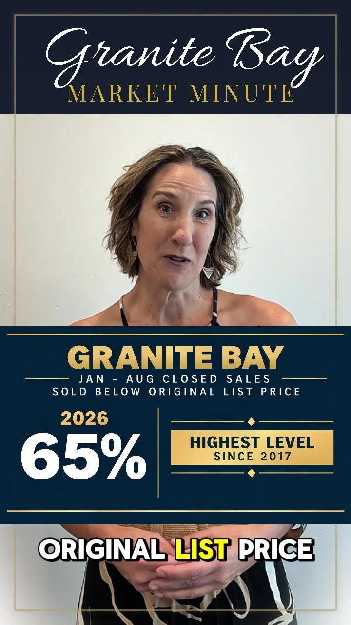 Granite Bay Market Minute | September 12, 2026: Values Steady, 65% Selling Below List Price