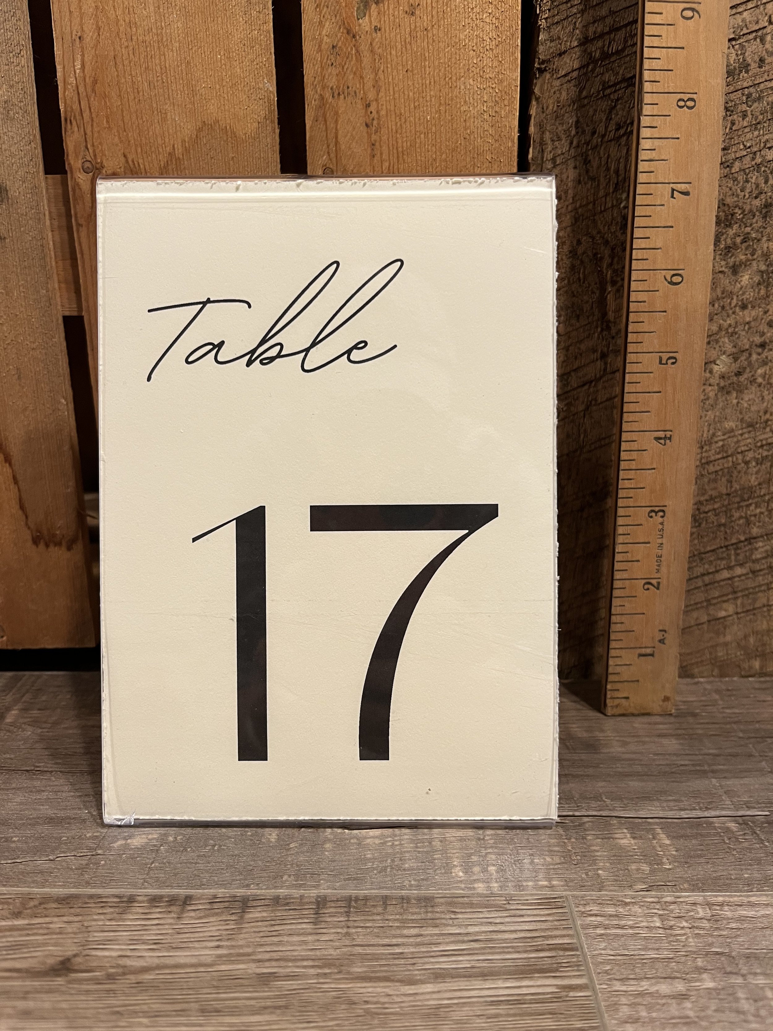 1-17 Table Numbers