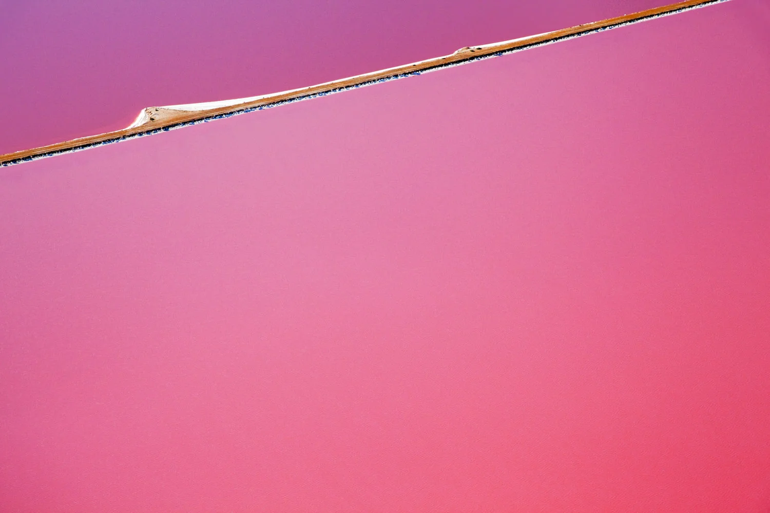TWO PINKS - Abstract aerial photography of Pink lakes in Western Australia