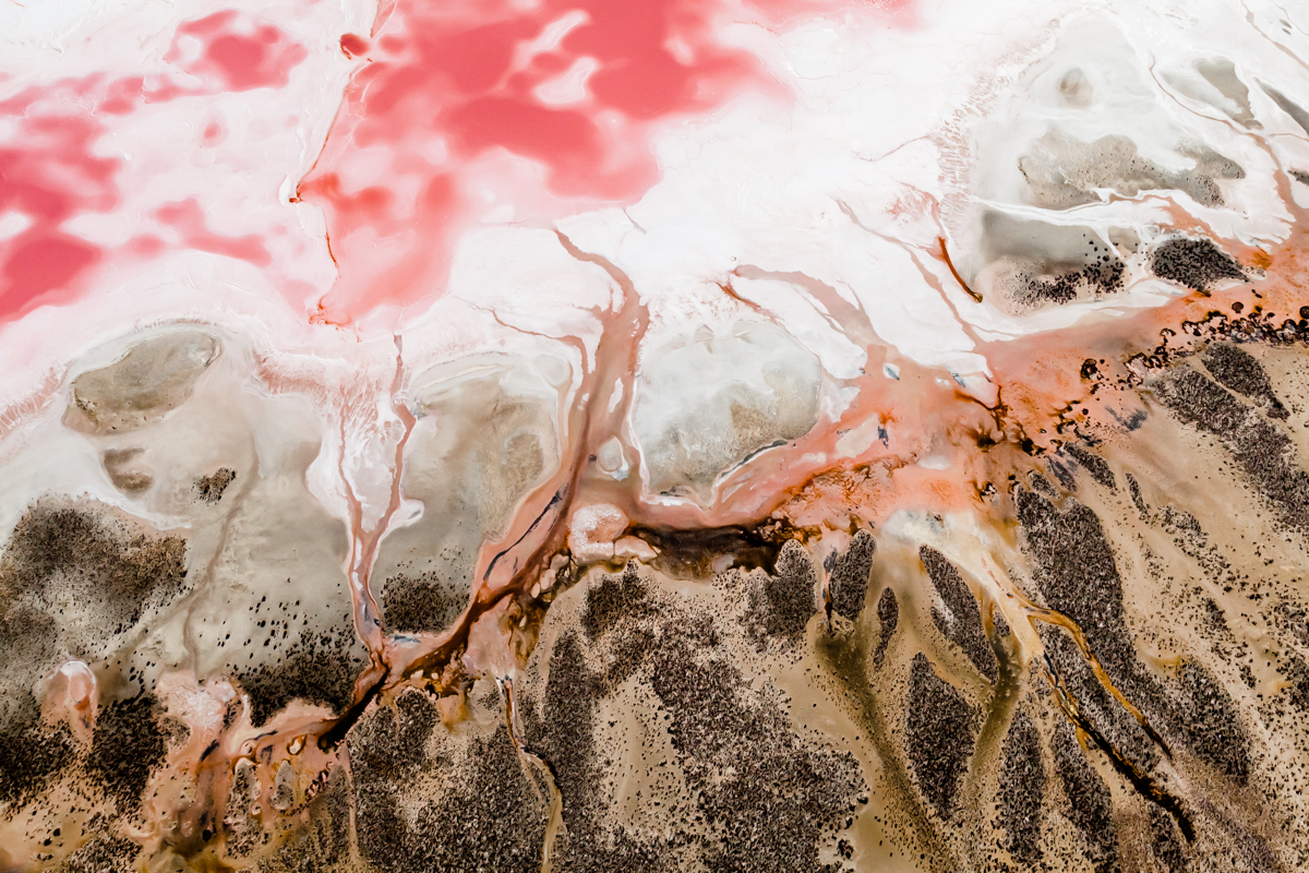 Genesis - aerial abstract landscape photography WA Hutt Lagoon