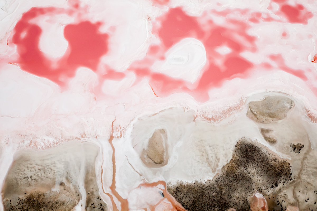 LAVA - aerial abstract photograph of Hutt Lagoon in Western Australia