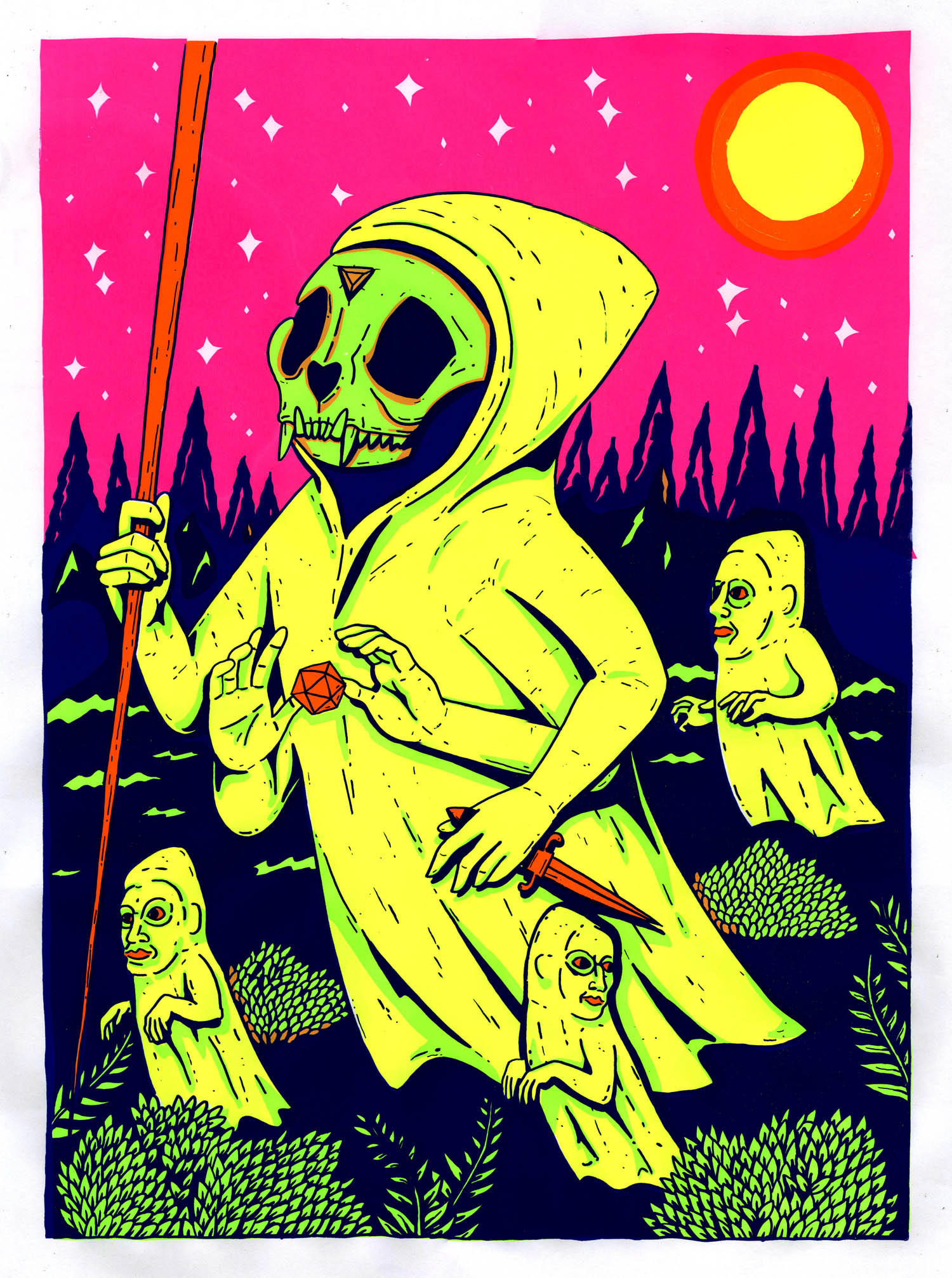 Cat Ghost Accompanying Human Ghosts