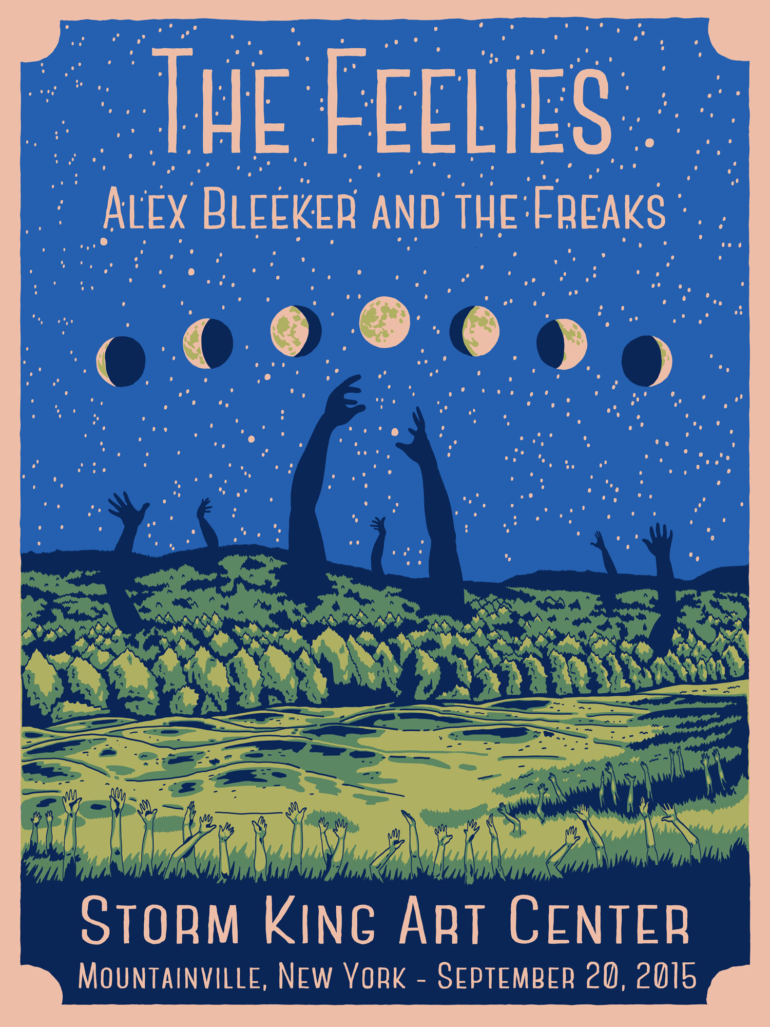  Poster designed and screen printed for Storm King Art Center for their summer concert series 