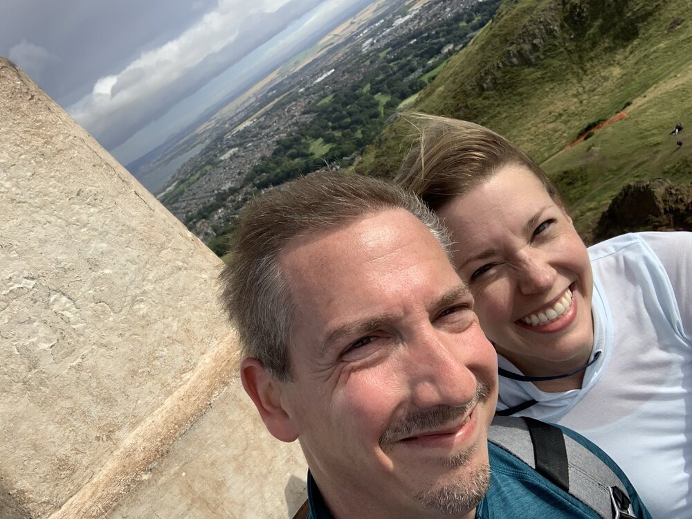 A Very Windy Selfie at Arthur's Seat!