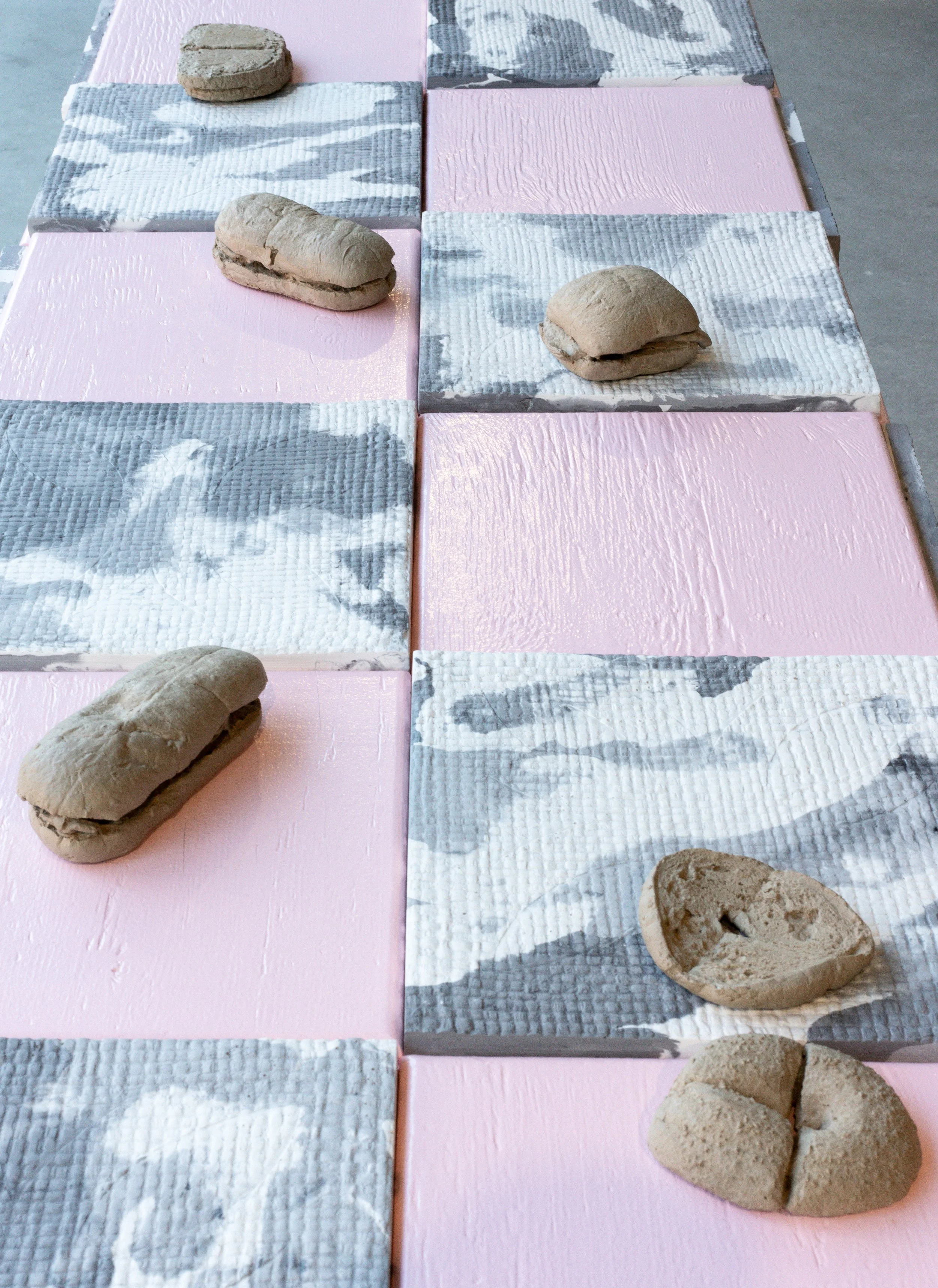 "Whole Combos" (2022). Cast plasticine. 4” x 4” x 1” (smallest), 6” x 3” x 3” (largest)