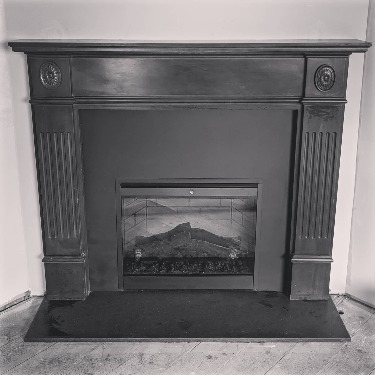 No gas? No chimney? 
We can retro fit an electric fireplace to work with a more classic fireplace design. #fireplacedecor #fireplace #renovation #design #architecture #dimplex #electric