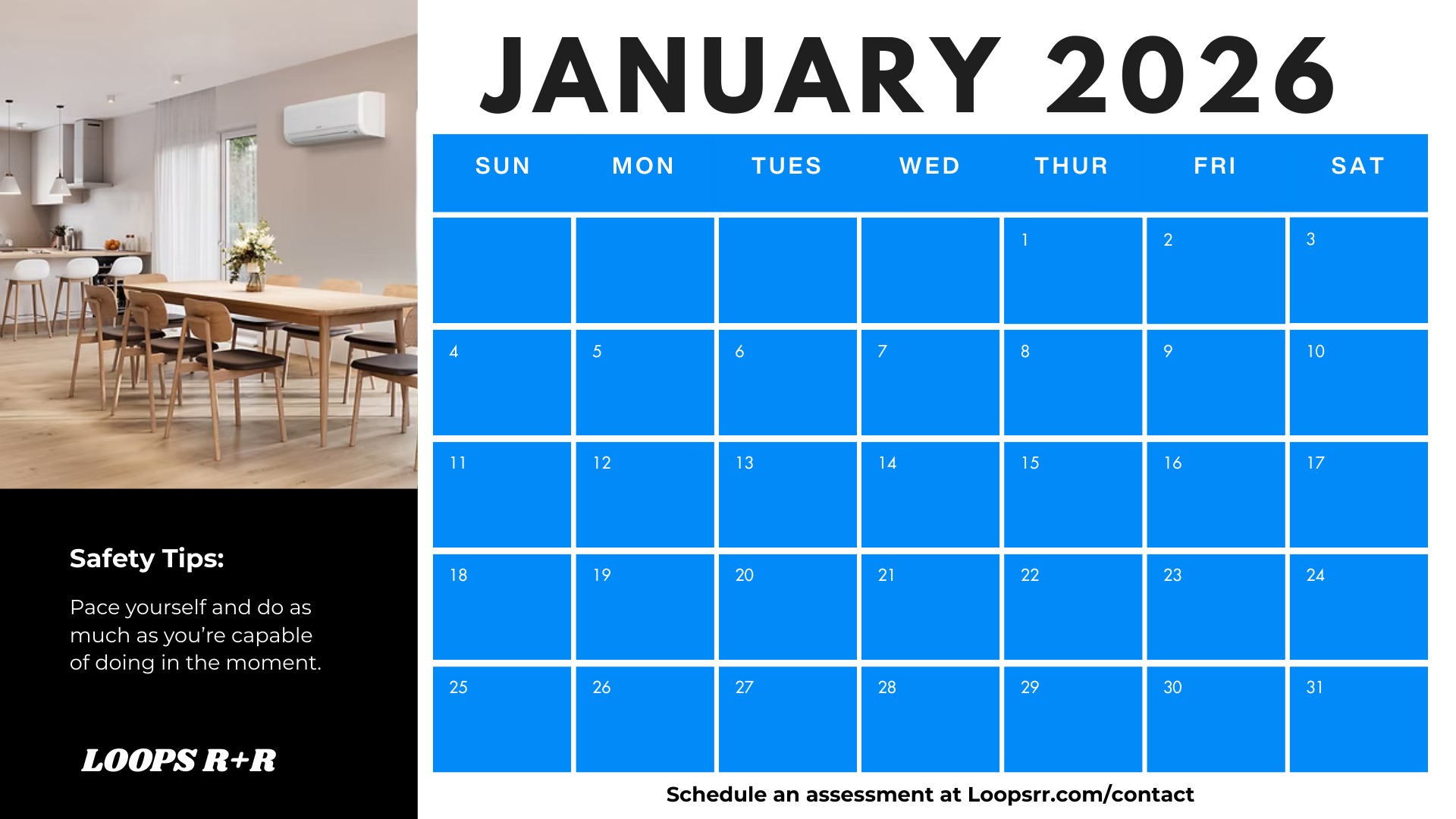LOOPS R+R Blank White:Blue:Photo January Declutter & Energy Savings Calendar.png