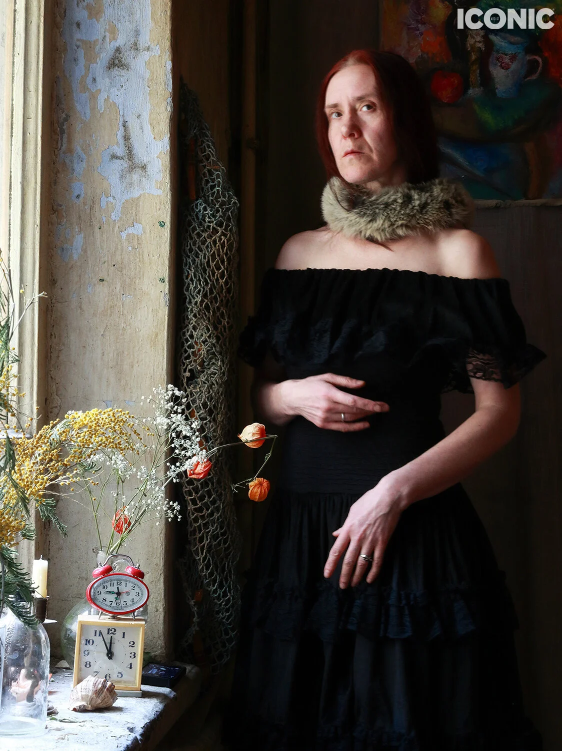  Portrait in black dress