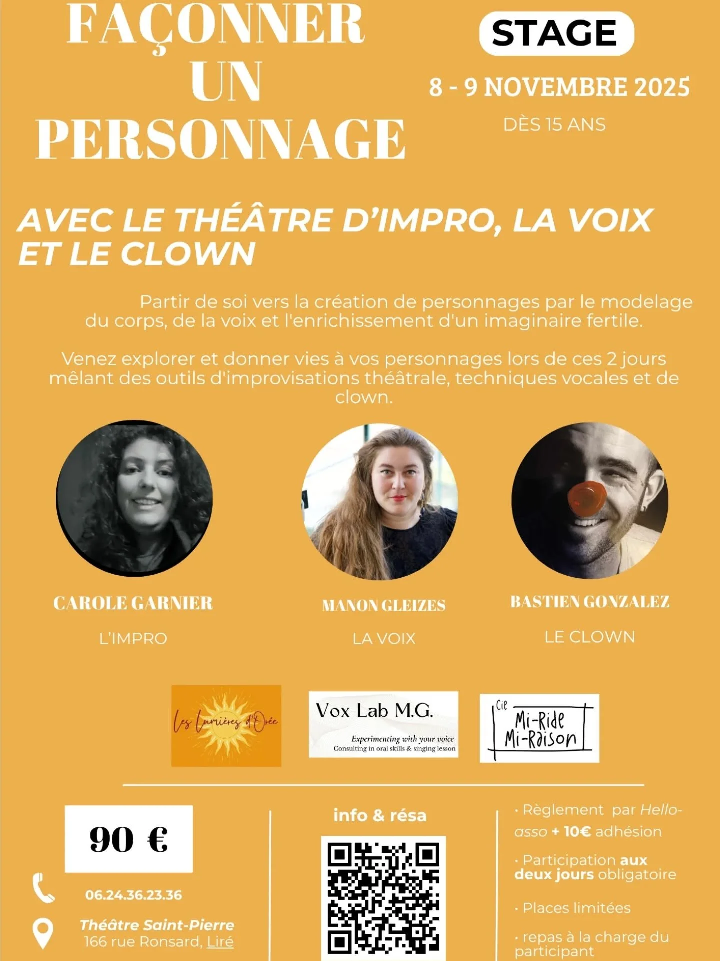 C'&eacute;tait ce weekend, et c'&eacute;tait g&eacute;nial !

Photos et r&eacute;trospective &agrave; suivre !
#stage #stage #theatre #theatrelife #impro #voix #voixparl&eacute;e #expressionorale #oralskills #clown #jeu #recherche #oreedanjou