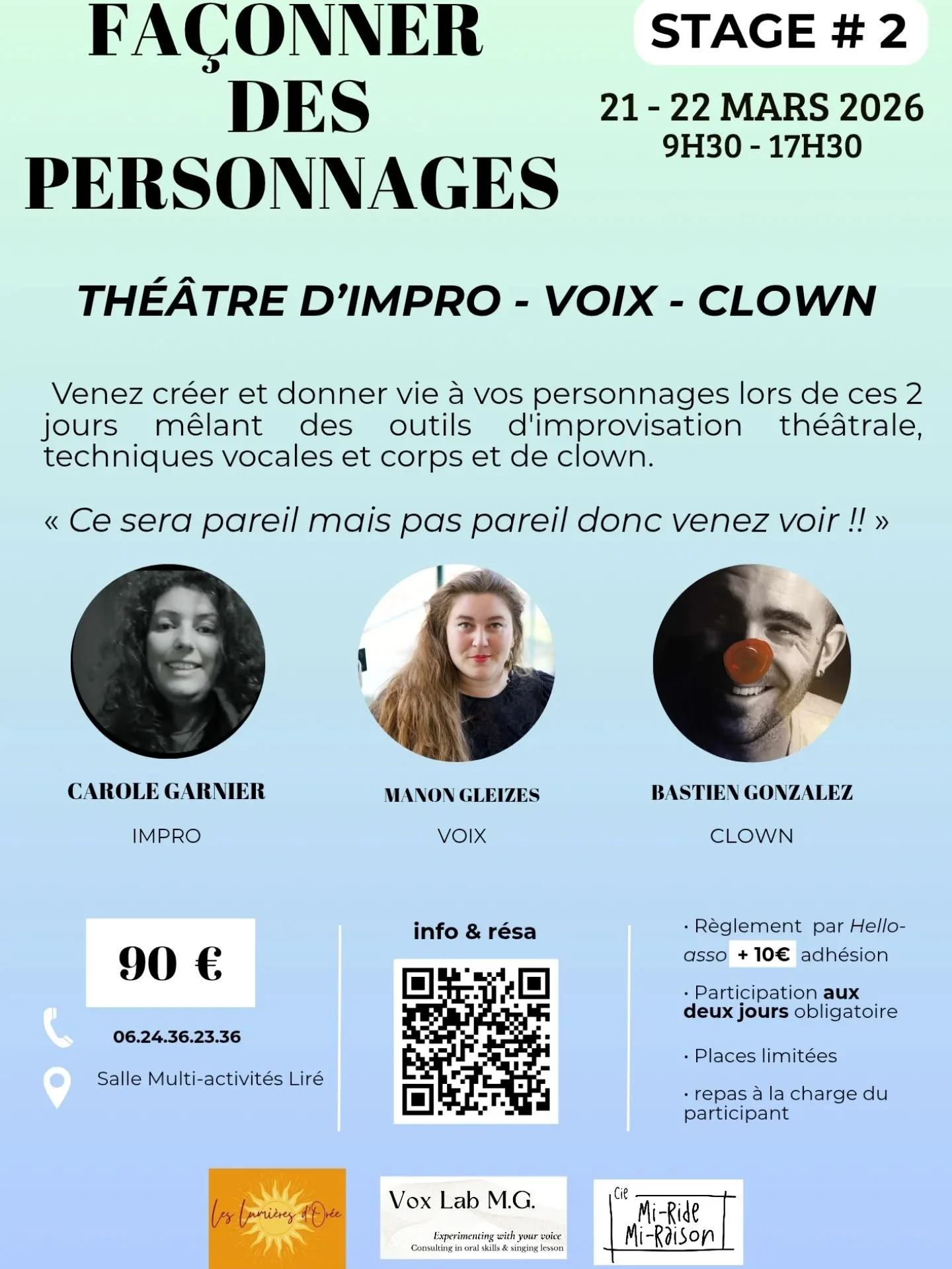 STAGE ! 

Les inscriptions sont ouvertes, &agrave; vous de jouer !

Avec l'&eacute;quipe @carole_proddiff et @bass6tm !

Organis&eacute; par @les.lumieres.doree

C'est parti !

#stage #oreedanjou #theatredimpro #voix #clown