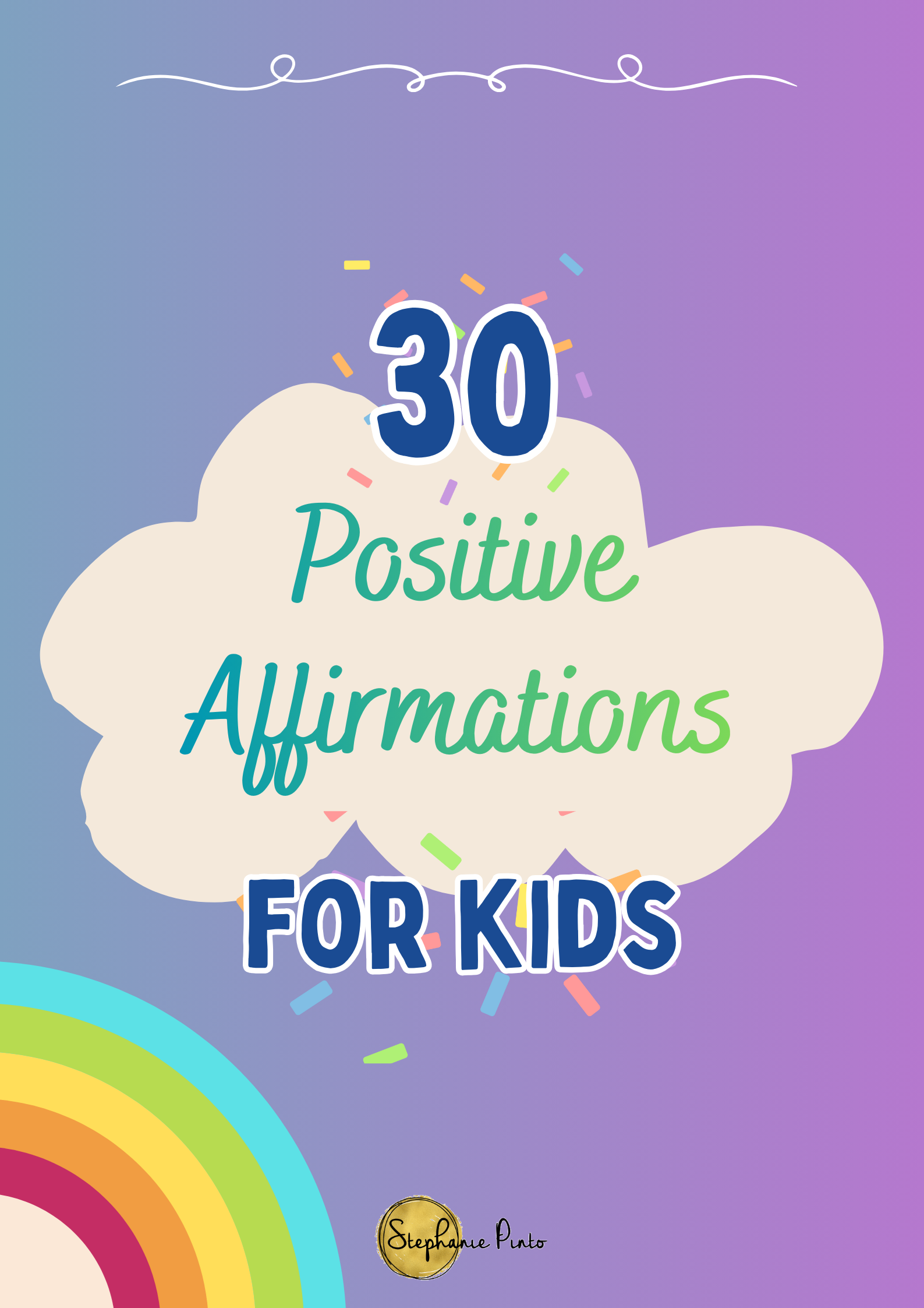 30 Affirmations for Kids Poster