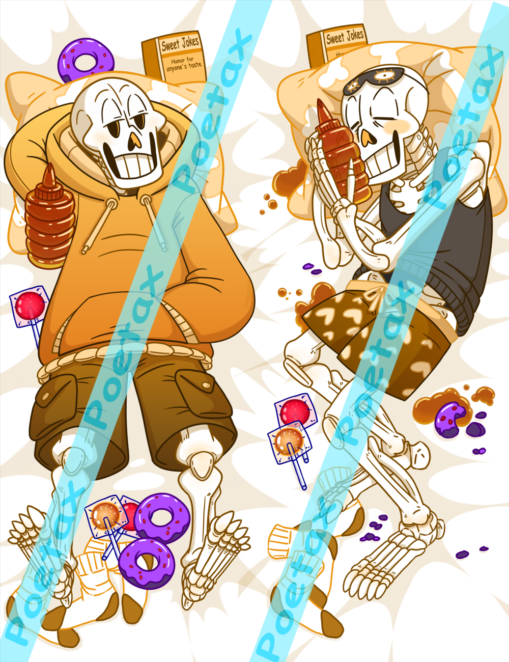 Sans or Papyrus Body Pillow (Dakimakura) — PoetaxArt