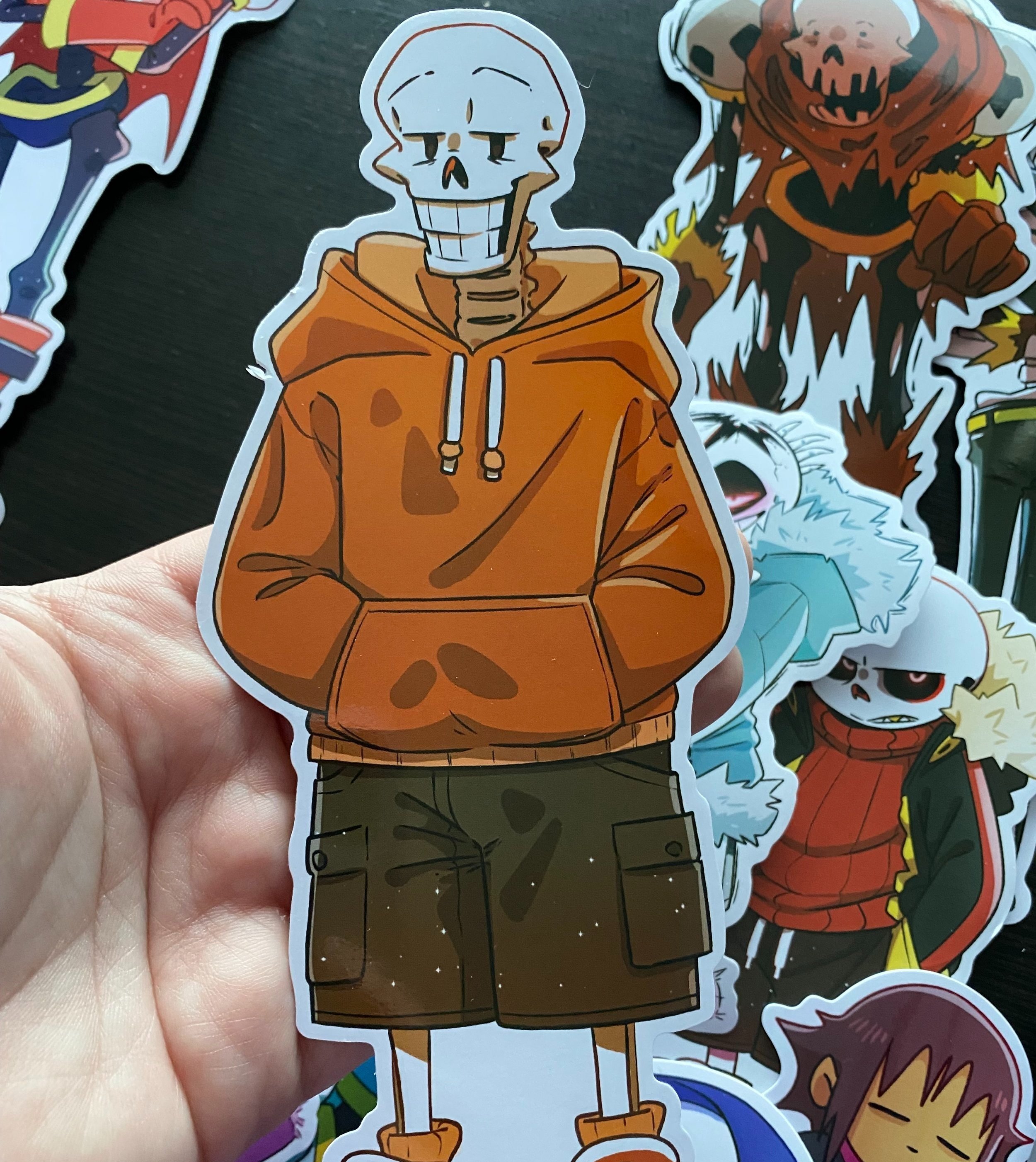 Undertale Sans Papyrus And Frisk Fullbody Stickers — Poetaxart