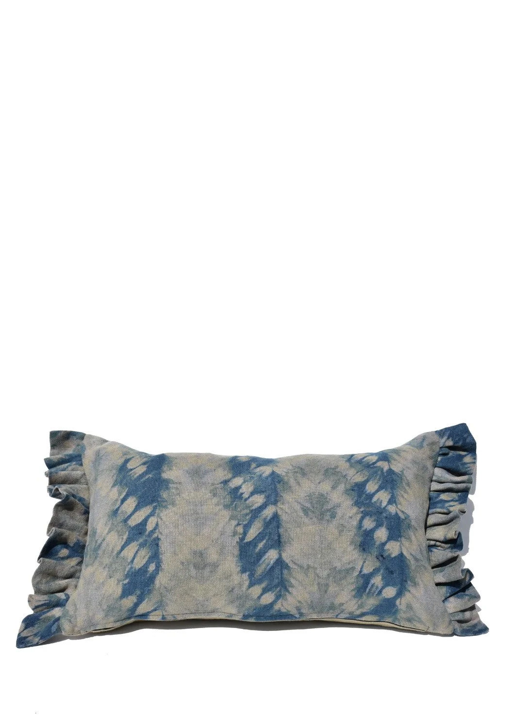 Shibori Cushion with pleated frill