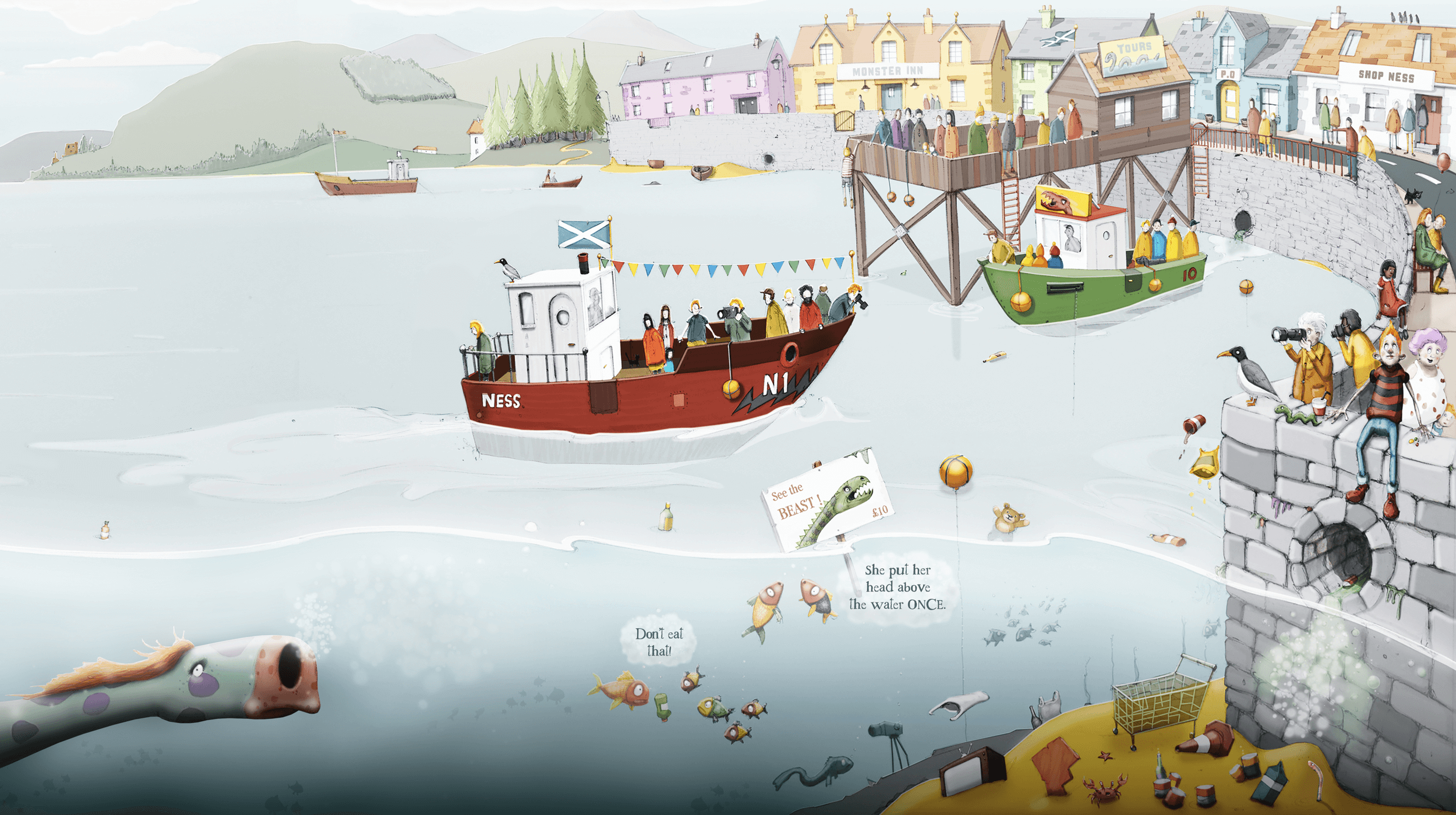 When Nessie finds an ancient map showing a network of Monster tunnels, she decides to leave her high-profile life in Loch Ness and sets off on an adventure. She doesn’t know if there are other monsters out there or what the trip might hold, but she